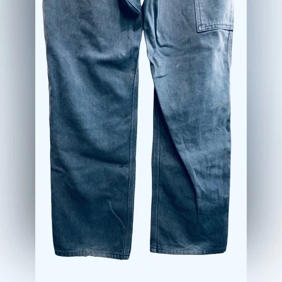 VTG 90s Y2K Patagonia Utility Workwear Pants L Blue Mens Straight 32 Waist jeans - Picture 7 of 13